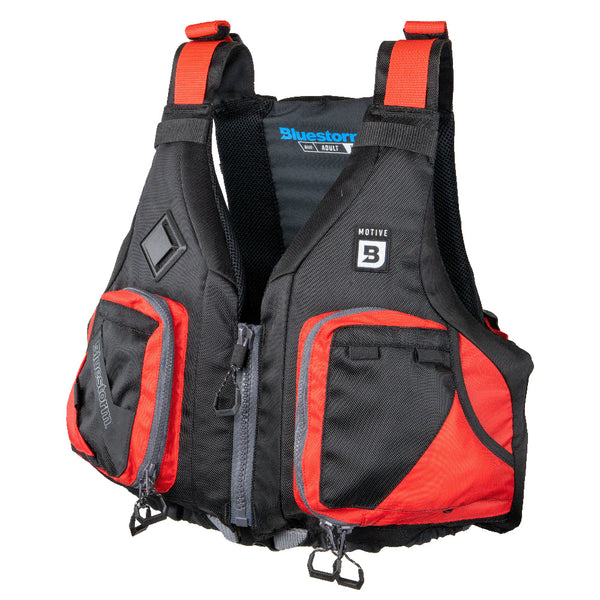 Bluestorm Motive Kayak Fishing Vest - Nitro Red - S/M [BS-248-RDD-S/M]