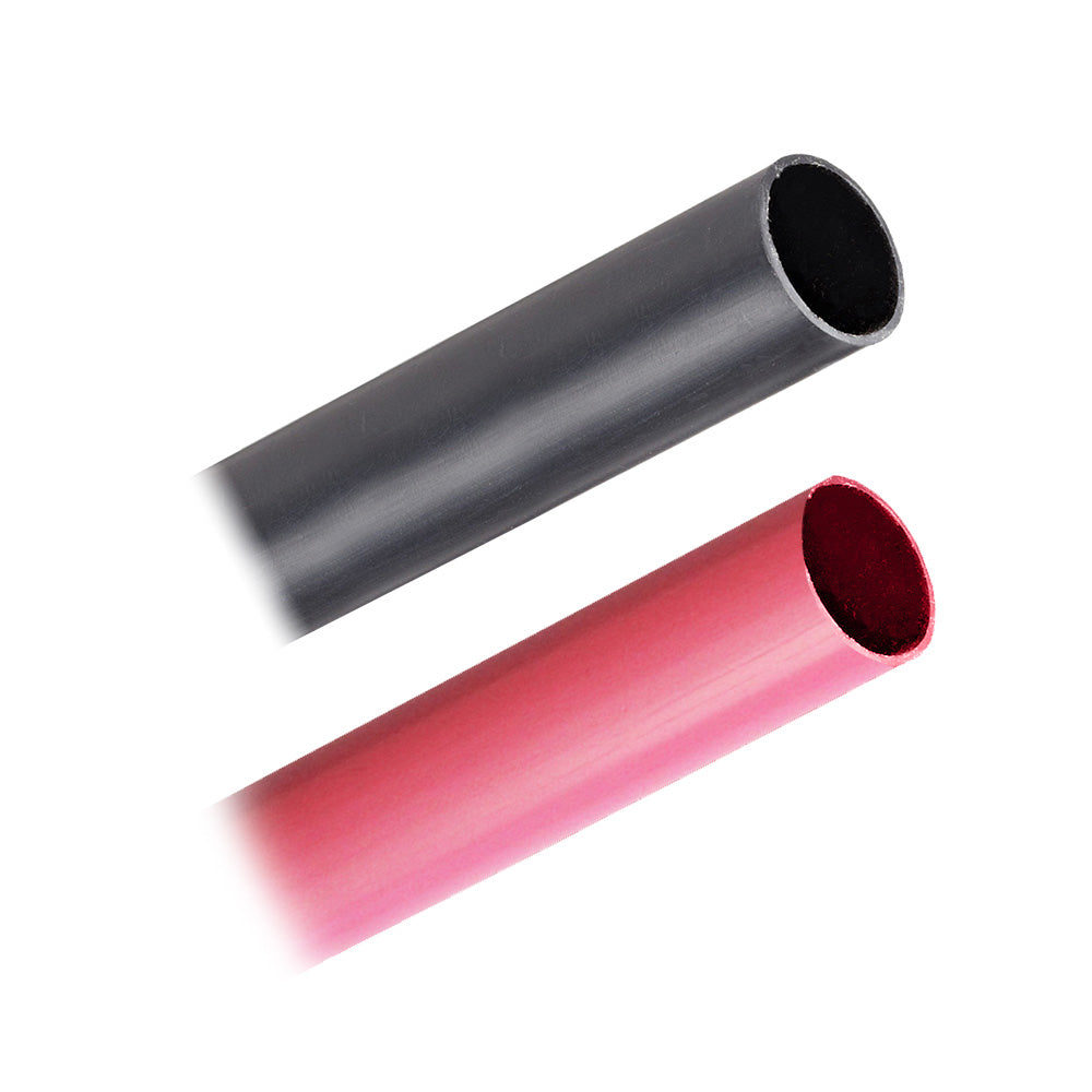 Pacer Battery Cable Heavy Wall Heat Shrink Tubing - 3/4" x 3" - Black/Red (2-Pieces Combo Pack) [BHW3/4-3BKRD]