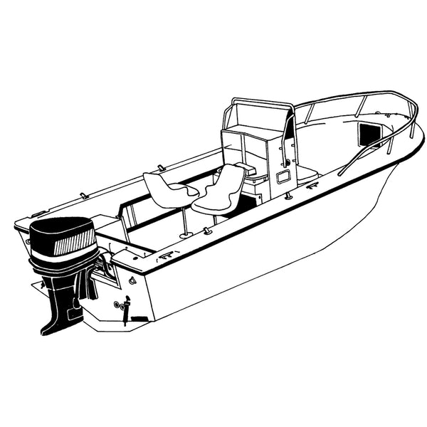 Carver Performance Poly-Guard Styled-to-Fit Boat Cover f/20.5 V-Hull Center Console Fishing Boat - Grey [70020P-10]