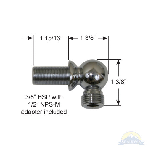 Compact Bulkhead Elbow - 1/2" NPS-M Hose Connection