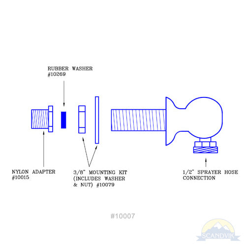 Compact Bulkhead Elbow - 1/2" NPS-M Hose Connection