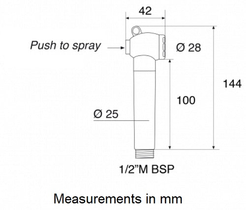 Scandvik Replacement Spray Handle/Shower Head