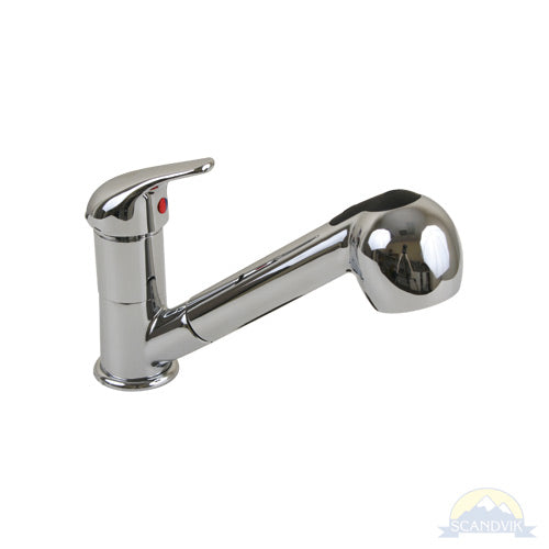 Scandvik Compact Galley Faucet with Pull-Out Sprayer