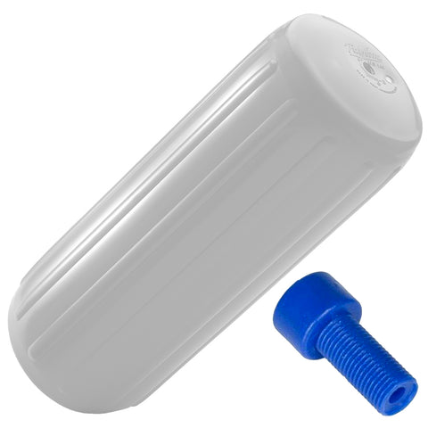 Polyform HTM-2 Hole Through Middle Fender 8.5" x 20.5" - White w/Air Adapter [HTM-2-WHITE]