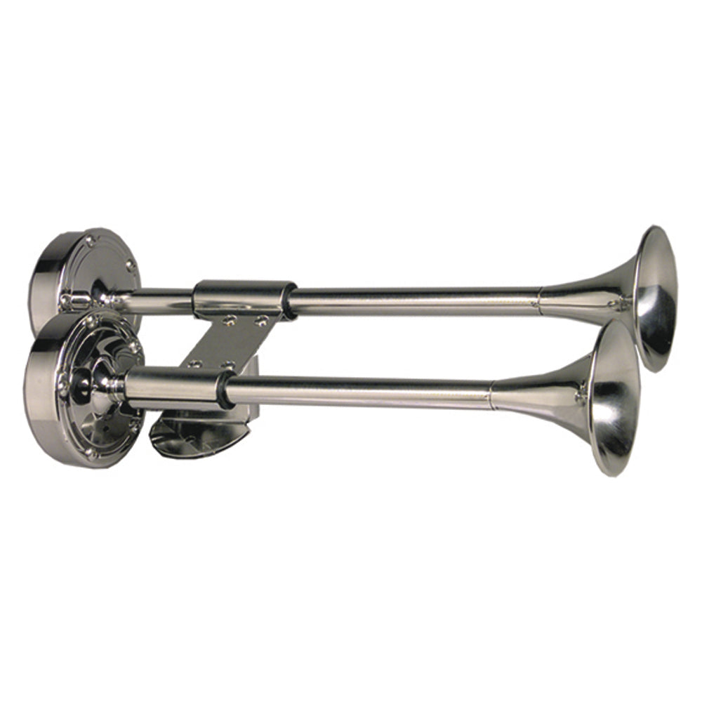 Schmitt  Ongaro Deluxe All-Stainless Shorty Dual Trumpet Horn - 12V [10012]