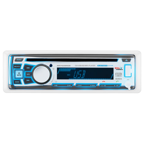 Boss Audio MR762BRGB Single DIN Bluetooth Enabled In-Dash MP3/CD/CDRW/AM/FM Receiver [MR762BRGB]