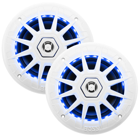 Boss Audio MRGB65 Coaxial Marine 6.5" Speakers w/RGB LED Lights [MRGB65]