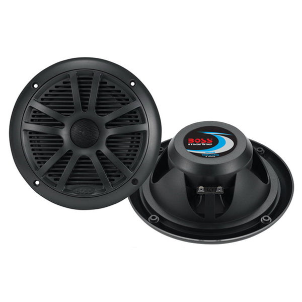 Boss Audio MR6B 6.5" Dual Cone Marine Coaxial Speaker (Pair) - 180W - Black [MR6B]