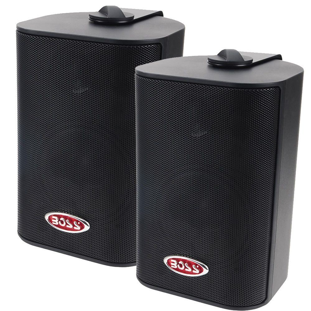 Boss Audio MR4.3B 4" 3-Way Marine Box Speakers (Pair) - 200W - Black [MR4.3B]