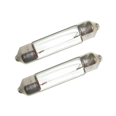 Perko Double Ended Festoon  Bulbs - 24V, 10W, .40A - Pair [0072DP1CLR]