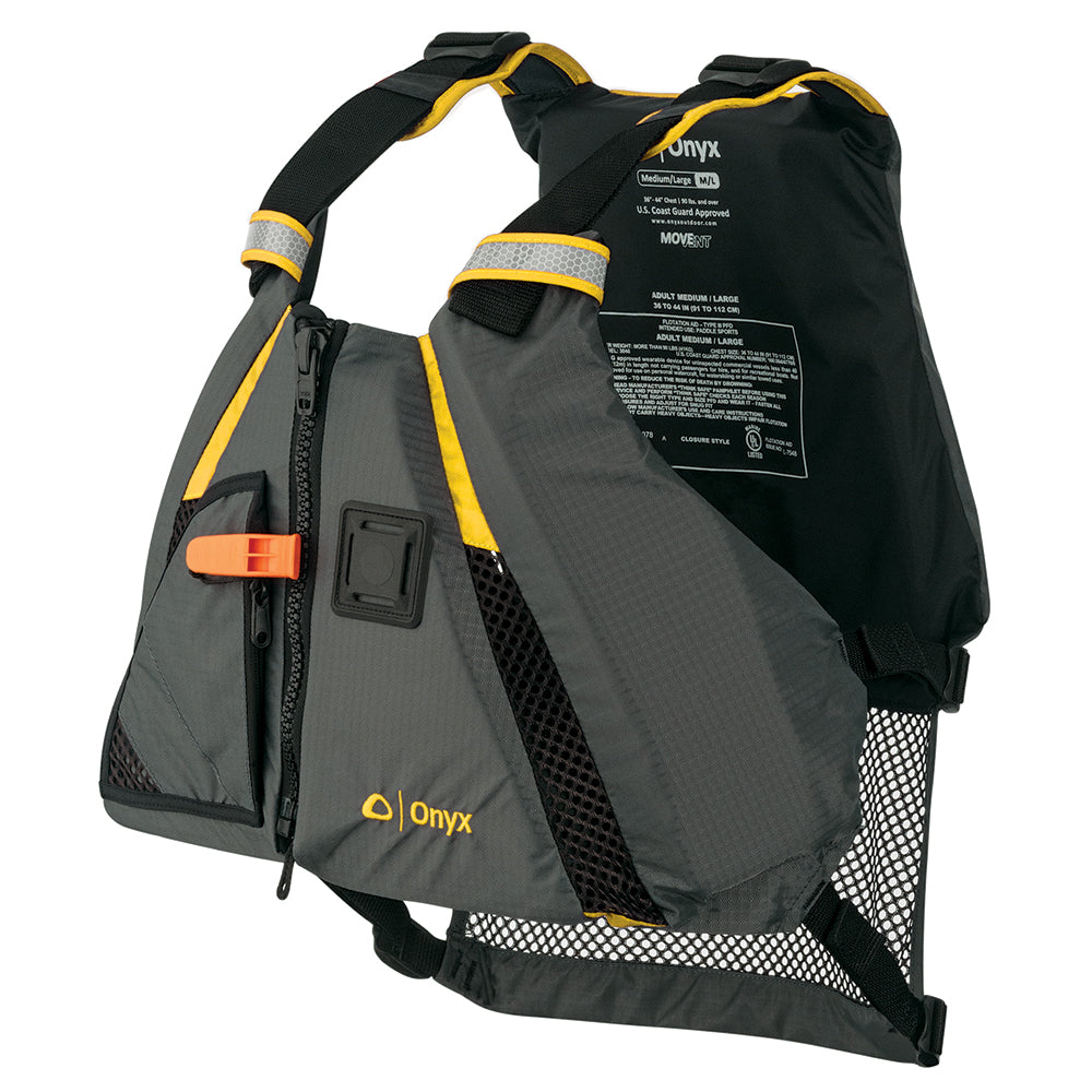 Onyx Movement Dynamic Paddle Sports Vest - Yellow/Grey - Medium/Large [122200-300-040-18]