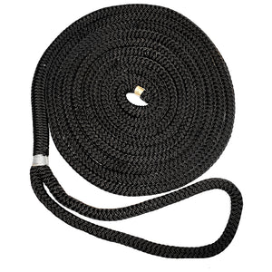 New England Ropes 3/8" X 15 Nylon Double Braid Dock Line - Black [C5054-12-00015]