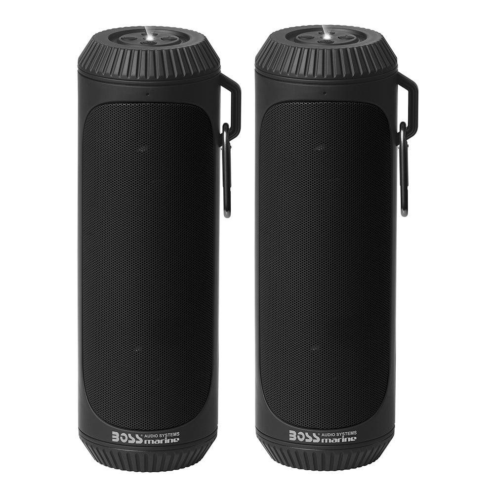 Boss Audio Bolt Marine Bluetooth Portable Speaker System w/Flashlight - Pair - Black [BOLTBLK]