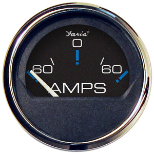 Faria Chesapeake Black 2" Ammeter Gauge (-60 to +60 AMPS) [13736]