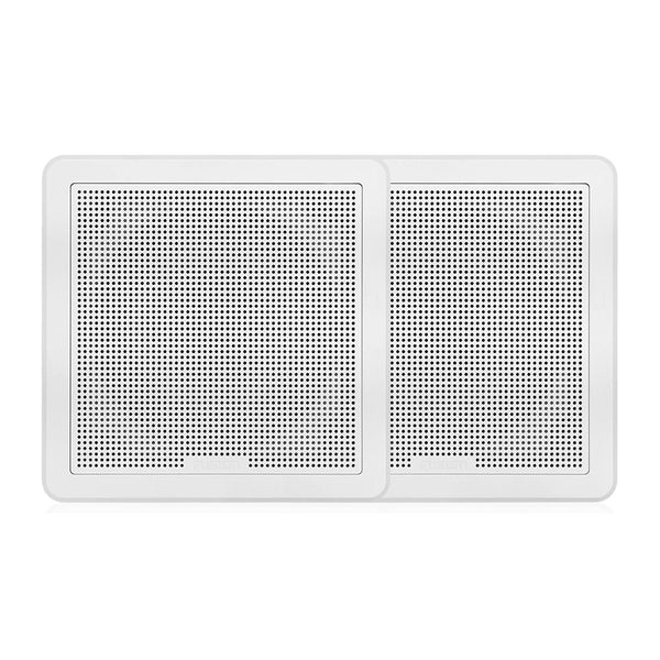 FUSION FM-65SW FM Series 6.5" 120 Flush Mount Square Marine Speakers - White Grill - 120W [010-02299-10]