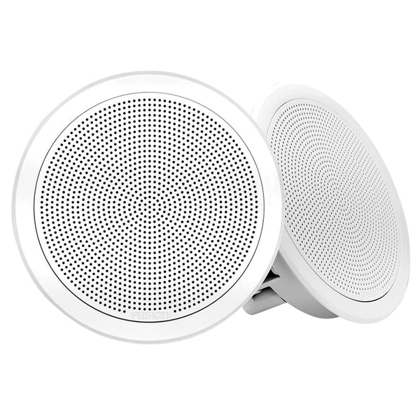 FUSION FM-F77RW FM Series 7.7" Flush Mount Round Marine Speakers - White Grill - 200W [010-02300-00]