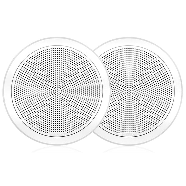 FUSION FM-F77RW FM Series 7.7" Flush Mount Round Marine Speakers - White Grill - 200W [010-02300-00]