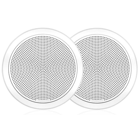 FUSION FM-F77RW FM Series 7.7" Flush Mount Round Marine Speakers - White Grill - 200W [010-02300-00]