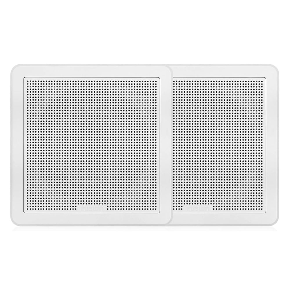 FUSION FM-F77SW FM Series 7.7" Flush Mount Square Marine Speakers - White Grill - 200W [010-02300-10]