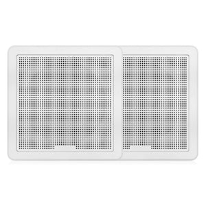 FUSION FM-F77SW FM Series 7.7" Flush Mount Square Marine Speakers - White Grill - 200W [010-02300-10]