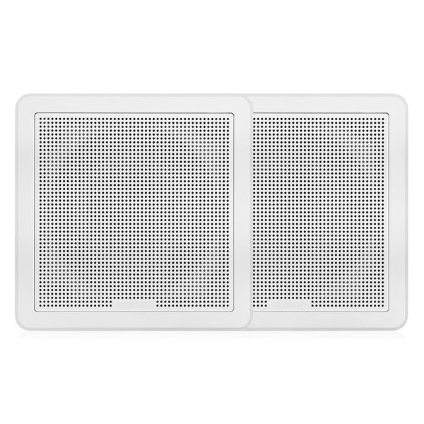 FUSION FM-F77SW FM Series 7.7" Flush Mount Square Marine Speakers - White Grill - 200W [010-02300-10]