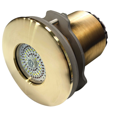 Lumitec SeaBlaze Typhoon Underwater Light - Bronze Thru-Hull - White/Blue - Flush Mount [101450]