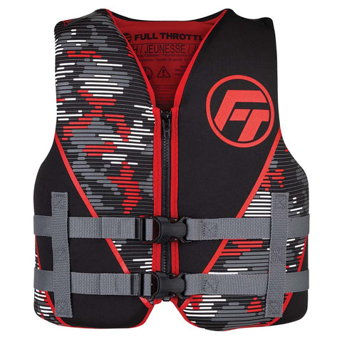 Full Throttle Youth Rapid-Dry Life Jacket - Red/Black [142100-100-002-22]