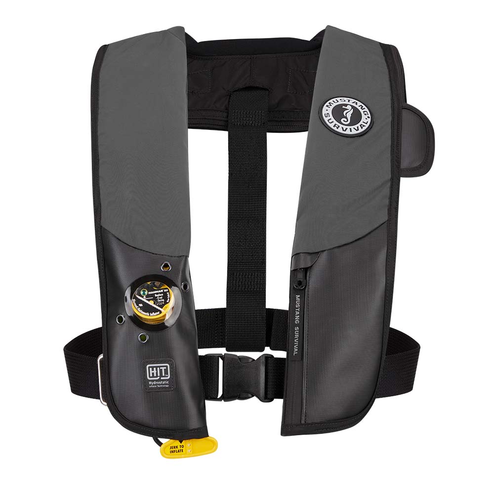 Mustang HIT Inflatable Hydrostatic Inflatable PFD - Grey/Black [MD318302-262-0-202]