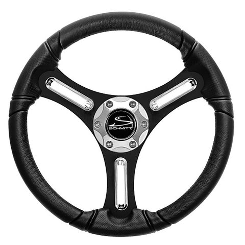 Schmitt  Ongaro Torcello 14" Wheel - 03 Series - Polyurethane Wheel w/Chrome Trim  Cap - Brushed Spokes - 3/4" Tapered Shaft [PU033104-12]