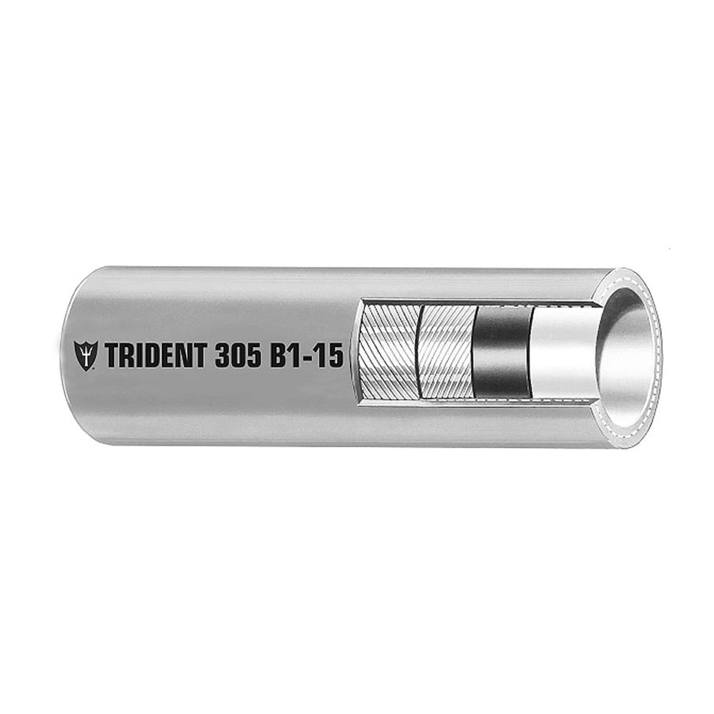 Trident Marine 5/16" x 50 Boxed - Barrier Lined B1-15 EPA Compliant Outboard Fuel Line Hose - Gray [305-0566]