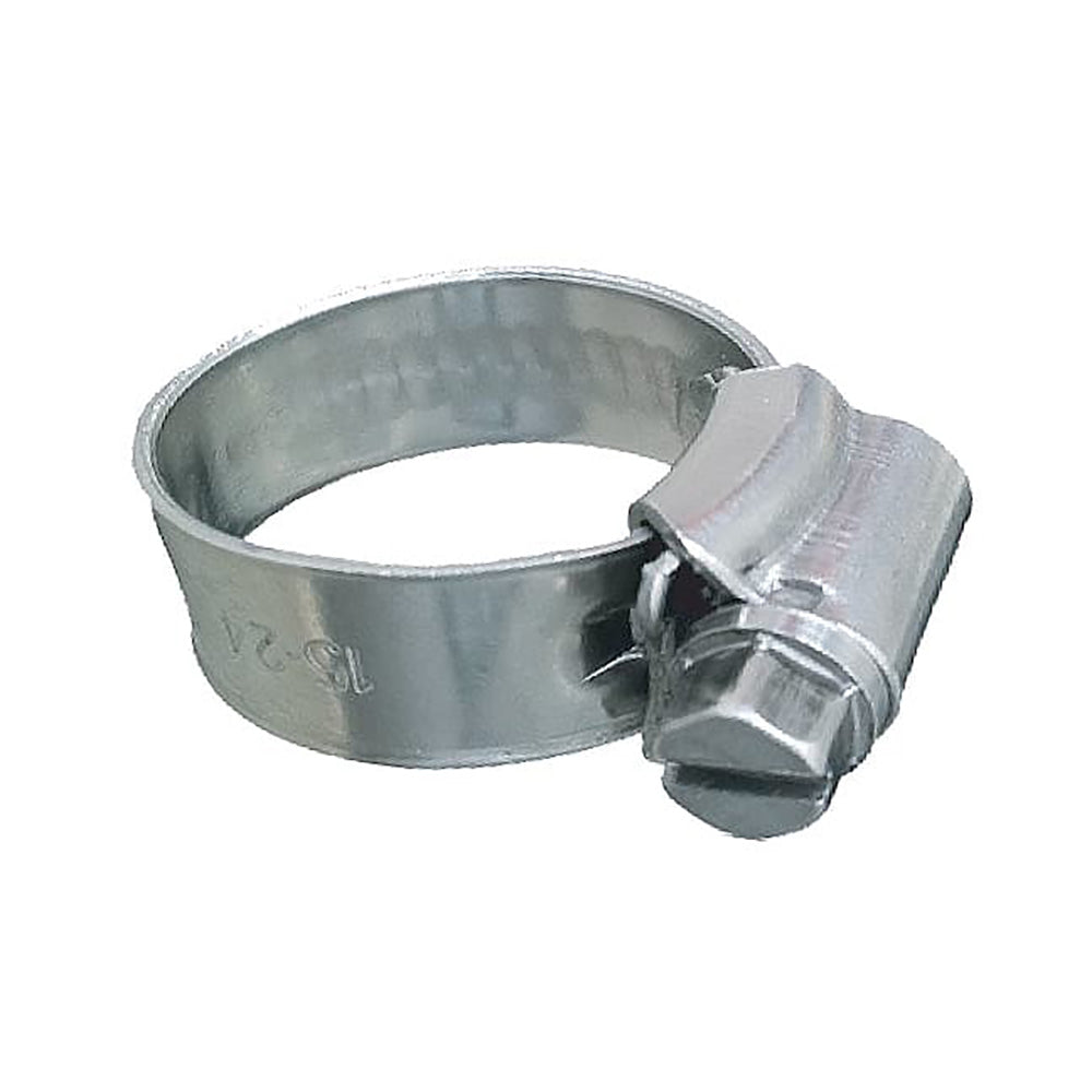 Trident Marine 316 SS Non-Perforated Worm Gear Hose Clamp - 3/8" Band Range - 5/8"15/16" Clamping Range - 10-Pack - SAE Size 8 [705-0121]