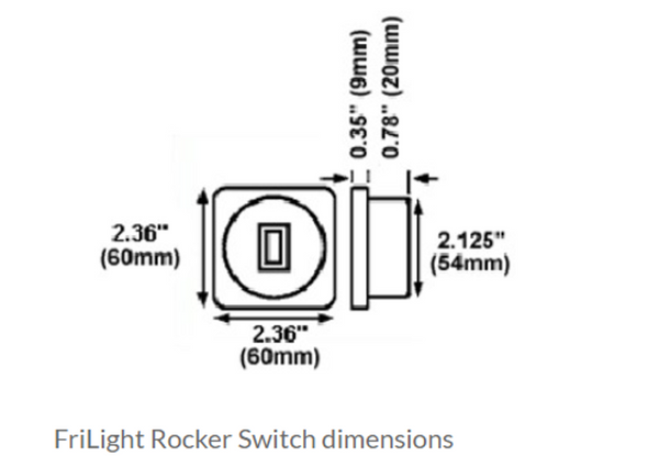 Single Euro 48601 Rocker Switch | Marine Rocker Switches